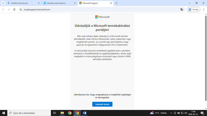 Lássunk hozzá gomb