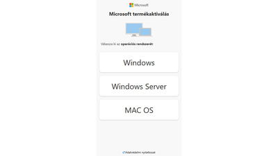 Operációs rendszer kiválasztása: Windows vagy Mac OS opciók