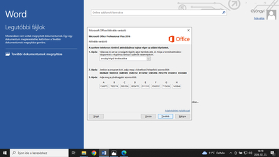 A-H mezők kitöltése a Microsoft Office jóváhagyási azonosítóval