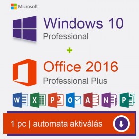 Microsoft Windows 10 Professional és Office 2016 Professional Plus termékkulcs, licenc, license, licensz